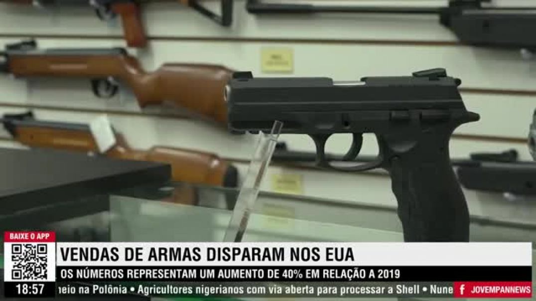 Vendas de armas disparam nos Estados Unidos em 2020 ( pelo menos lá os caras podem se arma mesmo sendo esquerda o presid