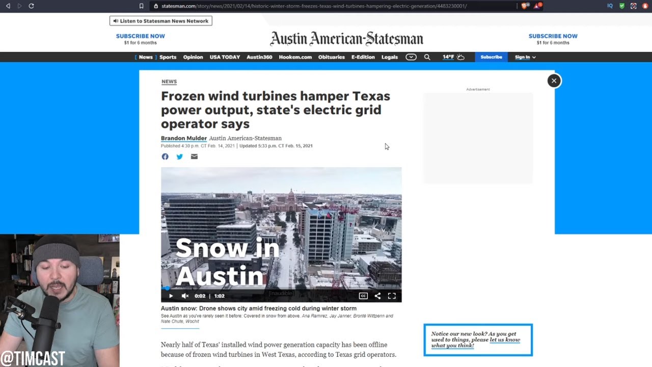 Texas Wind Turbines FREEZE, 5M Lose Power In Extreme Weather, Conservatives SLAM Green New Deal