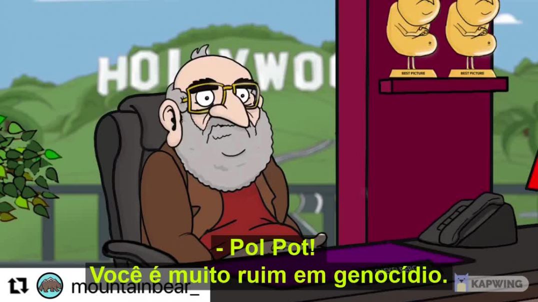 Pol Pot tentando negociar seu roteiro em Hollywood