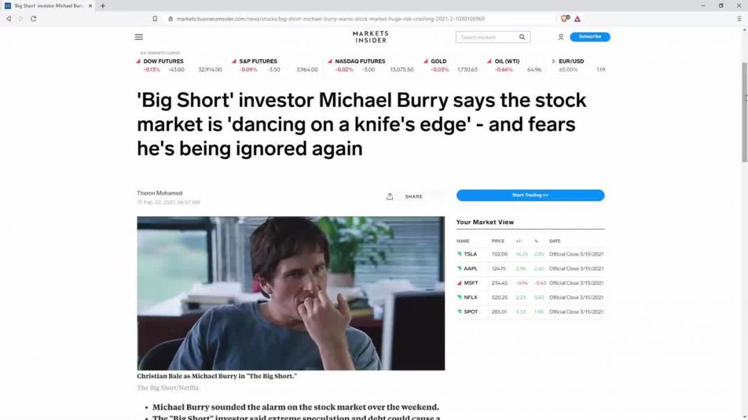 Michael Burry está Prevendo um NABO Econômico Gigantesco