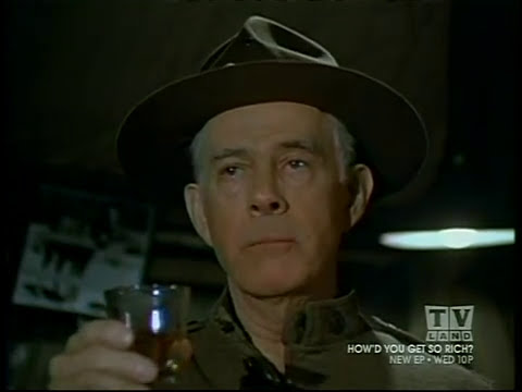 Harry Morgan toast in honor of his fallen buddies. Scripted?? His words were real!