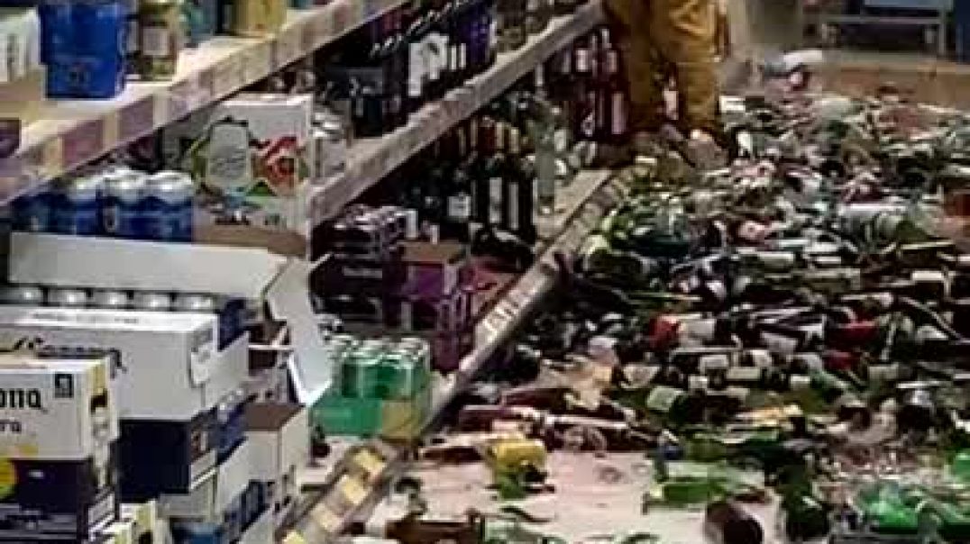 Woman Shatters Hundreds of Bottles of Alcohol Inside an English Supermarket