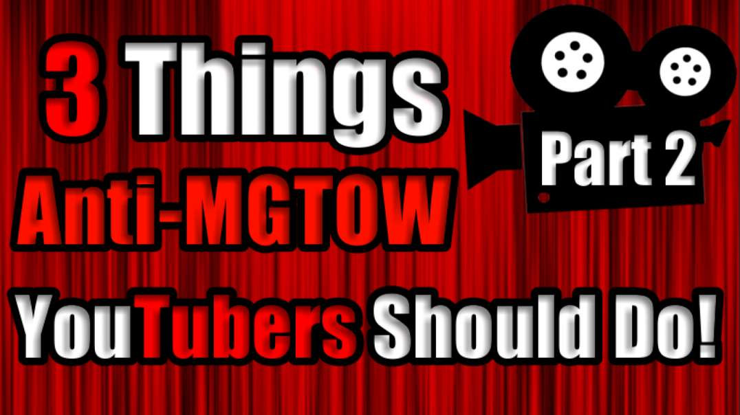 3 Things Every Anti-MGTOW YouTuber Should Do! - Part 2