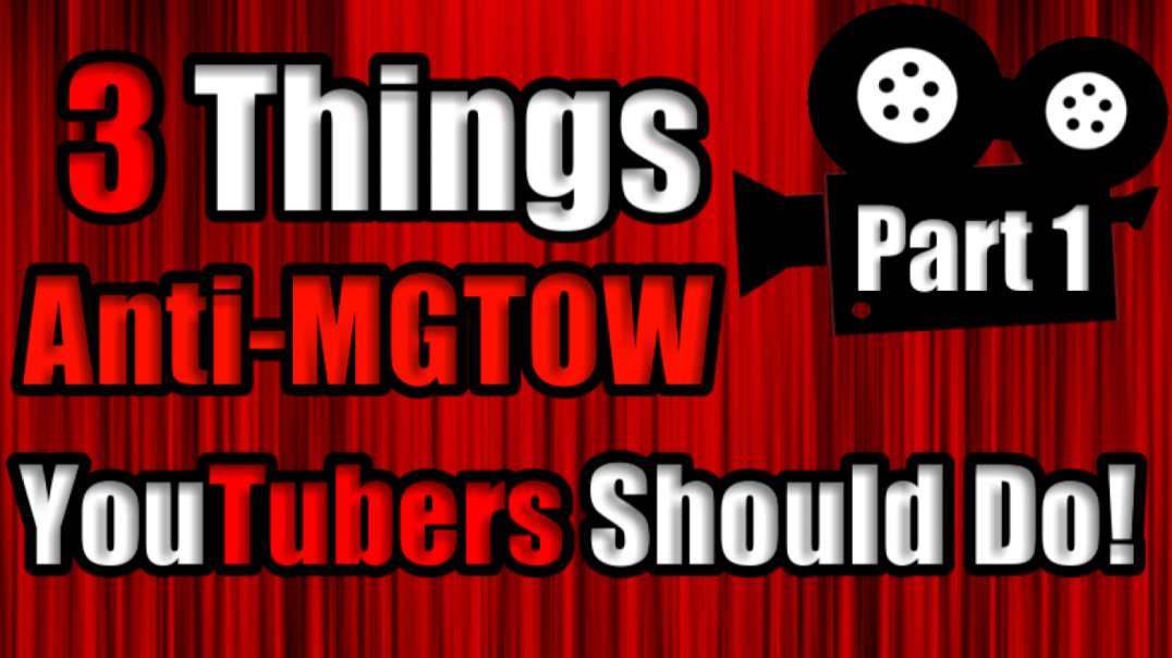 3 Things Every Anti-MGTOW YouTuber Should Do! - Part 1