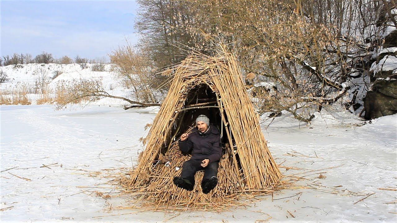 2 Days Bushcraft, Catch and Cook, Ice Fishing, Reed Shelter