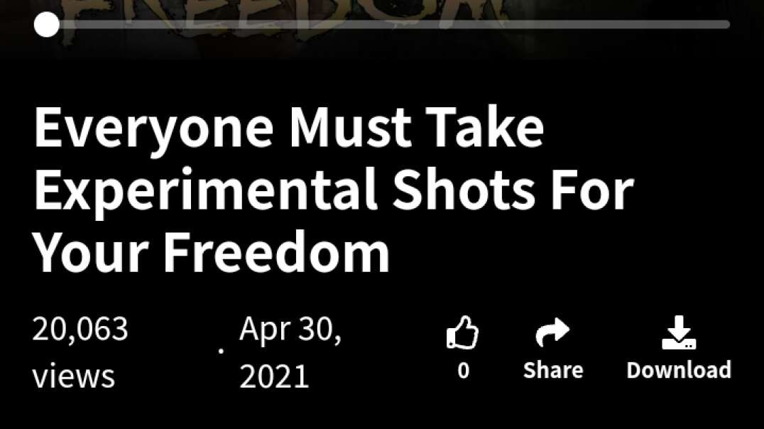 Everyone Must Take Experimental Shots For Your Freedom