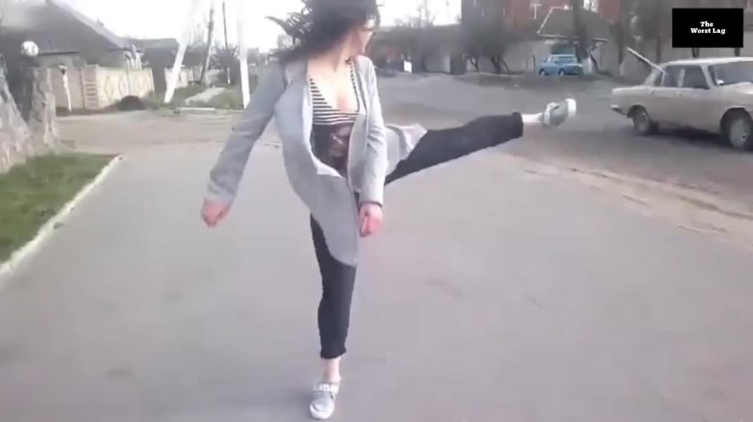 Stupid Dancing Girl Causes Road Accident