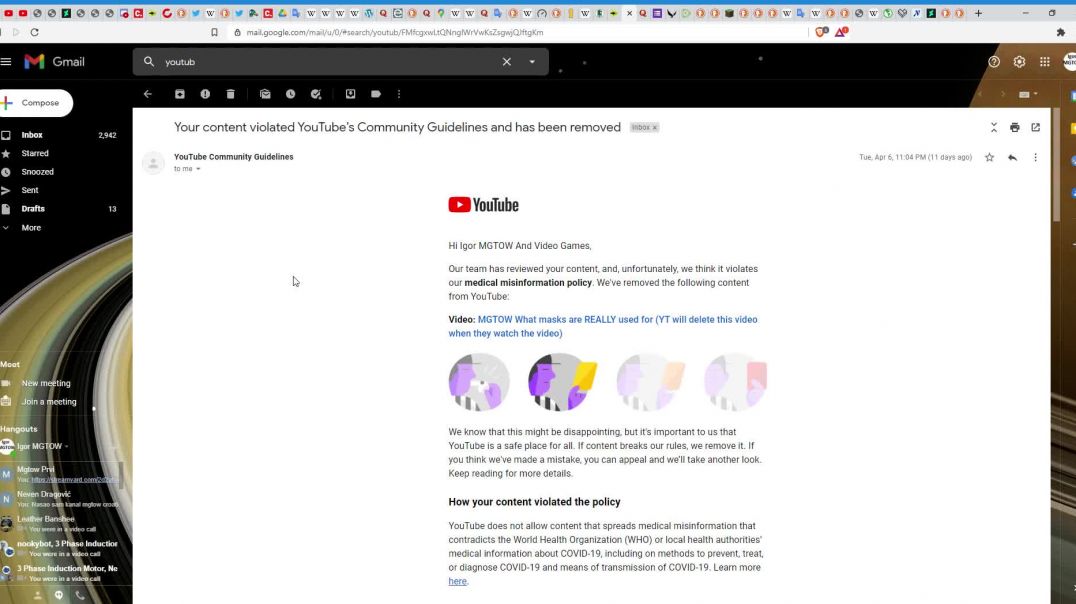 MGTOW Lietube has given me a community guidlines strike for speaking the truth about the Eastern Flu (Previous Strike No