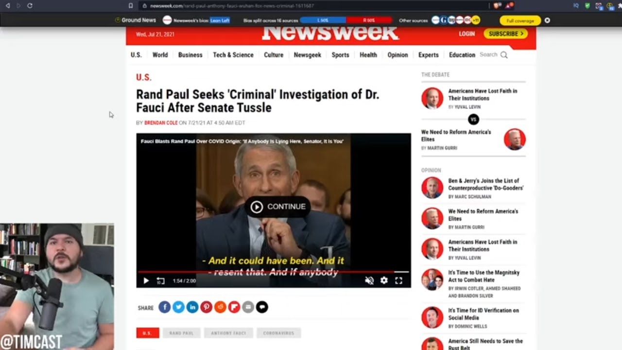 Rand Paul Seeks CRIMINAL Probe Into Dr. Fauci, Paul is RIGHT NIH DID Fund Wuhan Lab And Here's Proof