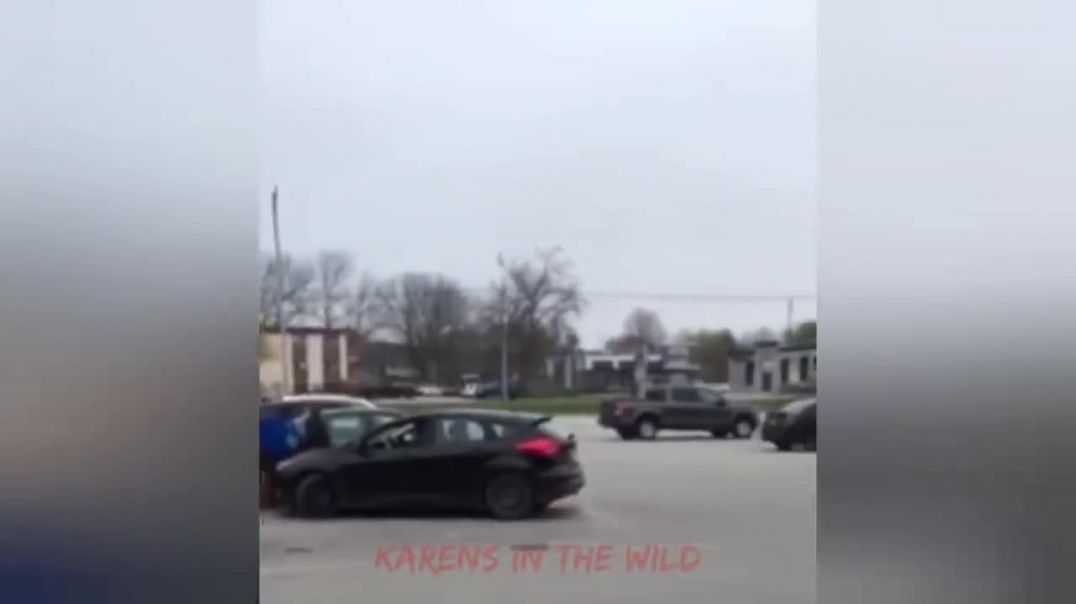 Wrinkly Karen Hits People With Her Car In Parking Lot. + Bonus Karen MORON Clip.