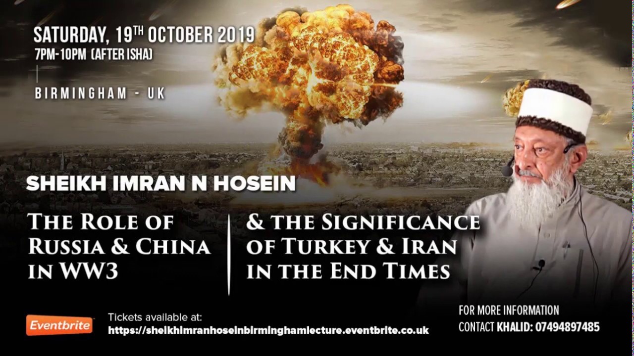 ***TODAY IS THE LECTURE AT 8PM*** NEW Lecture In Birmingham On WW3 - 19/10/19 - Purchase Tickets NOW