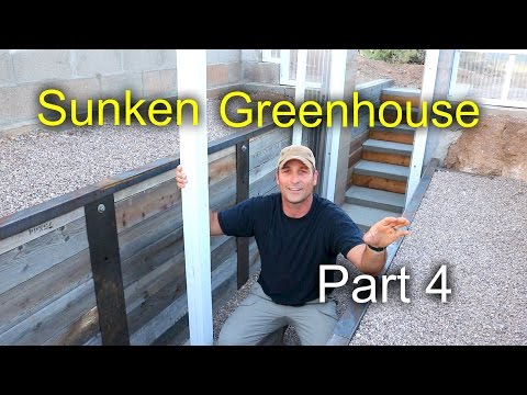 Sunken Greenhouse Part 4:  Entry steps and Retaining walls