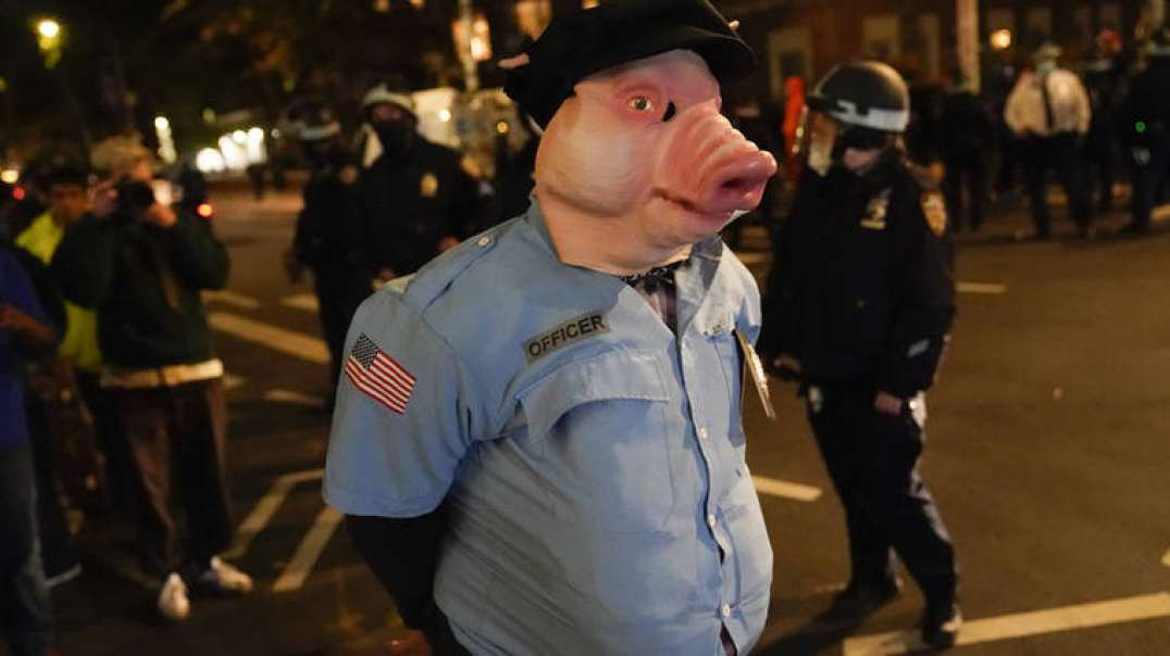 THE PIGS ABUSING & TERRORISING CHILDREN FOR NOT WEARING MASKS!