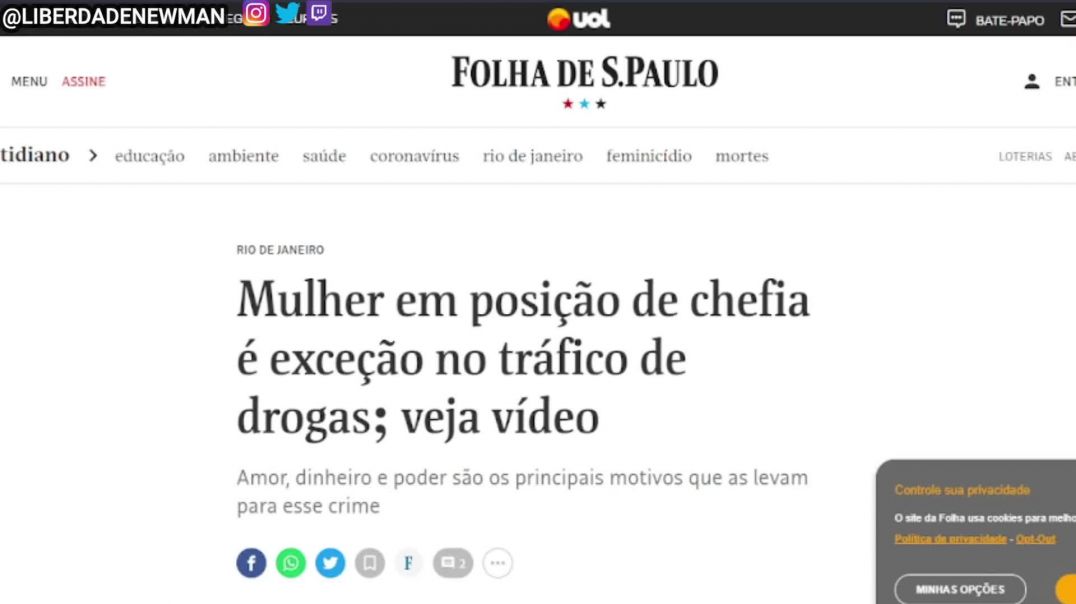 Jornalistas Reclamam que há desigualdade na Chefia das Facções Criminosas