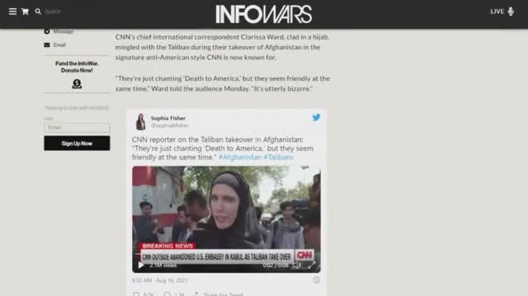 Hijab-Clad CNN Reporter Praises ‘Friendly’ Taliban Chanting ‘Death to America’