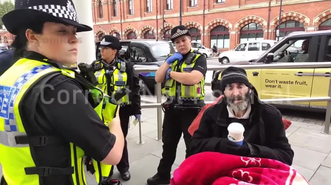 Police Attempt to Shame Homeless & Disabled MAN in London