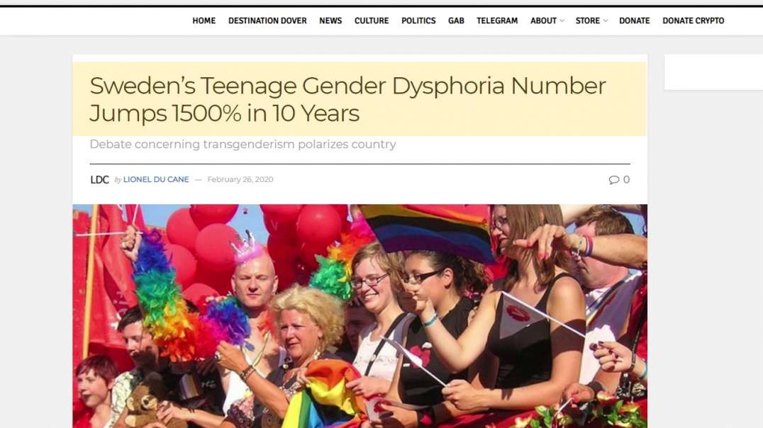 Sweden's Teenage Gender Dysphoria Number Jumps 1500% in 10 Years