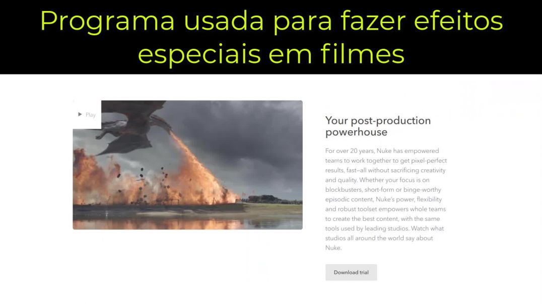 DICA - Programas para EFEITOS ESPECIAIS nos filmes,pra quem se interessar e curte o assunto