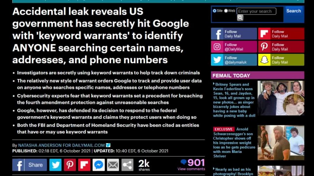 Leak PROVES US Gov Issues 'Keyword Warrants', Biden's Approval PLUMMETS, 4chan Hacks Twitch