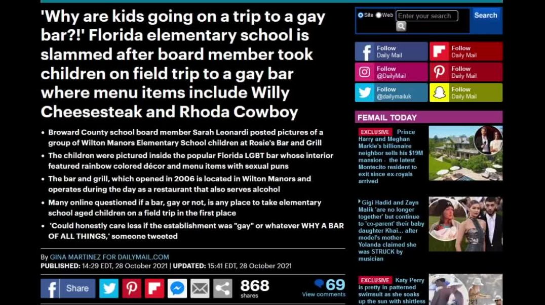 Florida School SLAMMED After Caught Taking CHILDREN to Gay Bar, Board Says 'F*ck You' to Parents