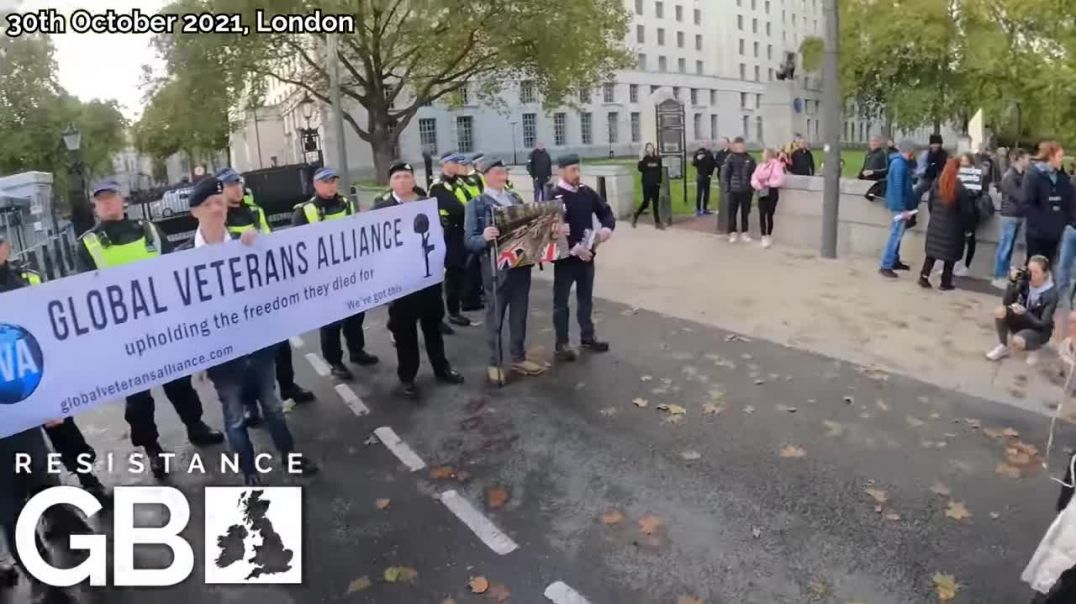 Freedom Protesters Cheer Veterans as Police Squirm