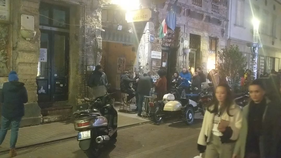 Look at all the simps & thots waiting in line to get into the ruin pubs in Budapest Hungary