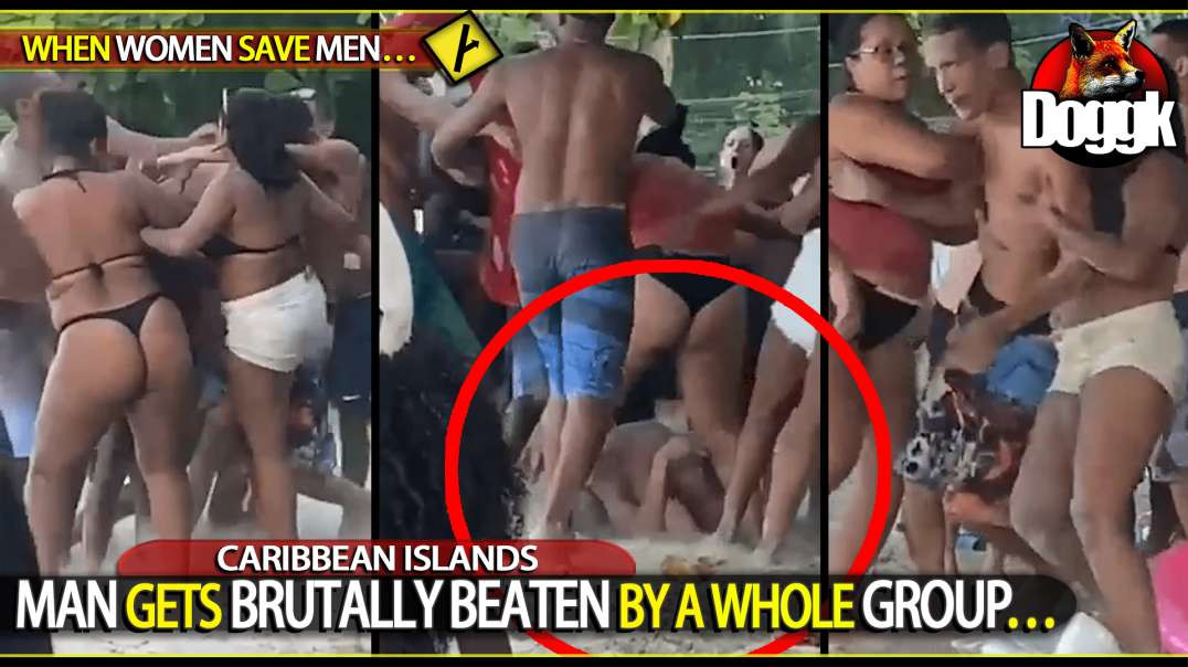 MAN GETS BRUTALLY BEATEN BY A WHOLE GROUP... (CARIBBEAN ISLANDS)