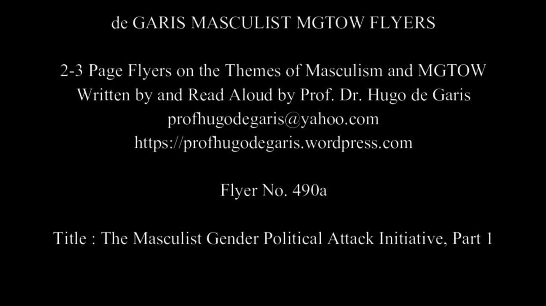 490a  The Masculist Gender Political Attack Initiative, Part 1  (Masculism, MGTOW)