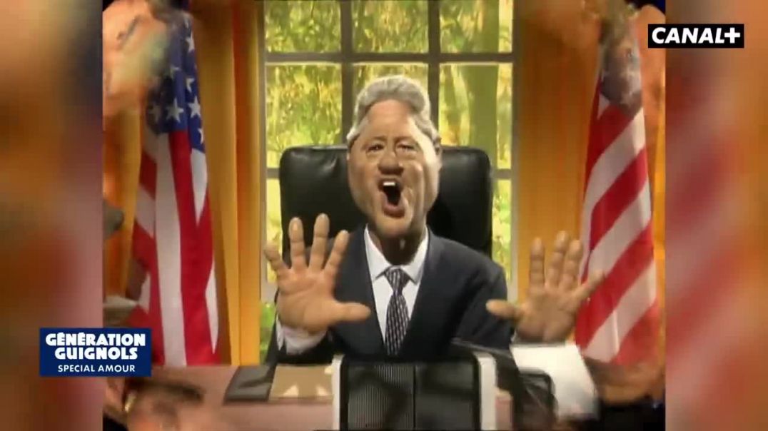 A secretary for Bill Clinton, French Muppet show from 1998.