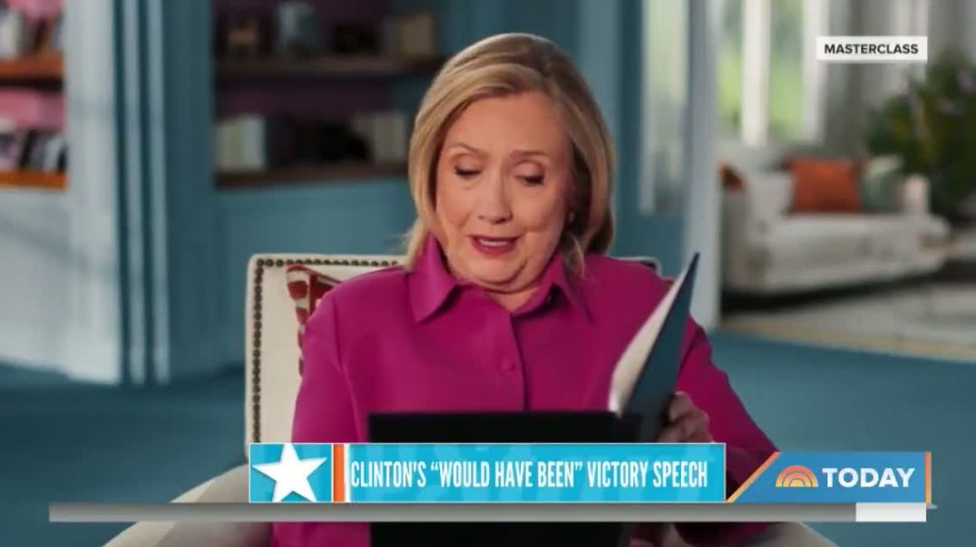 5 years after her humiliating defeat to Trump, Hillary reads part of her "victory speech"