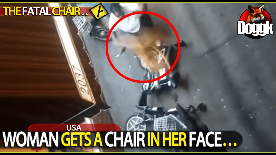 WOMAN GETS A CHAIR IN HER FACE.. (USA)