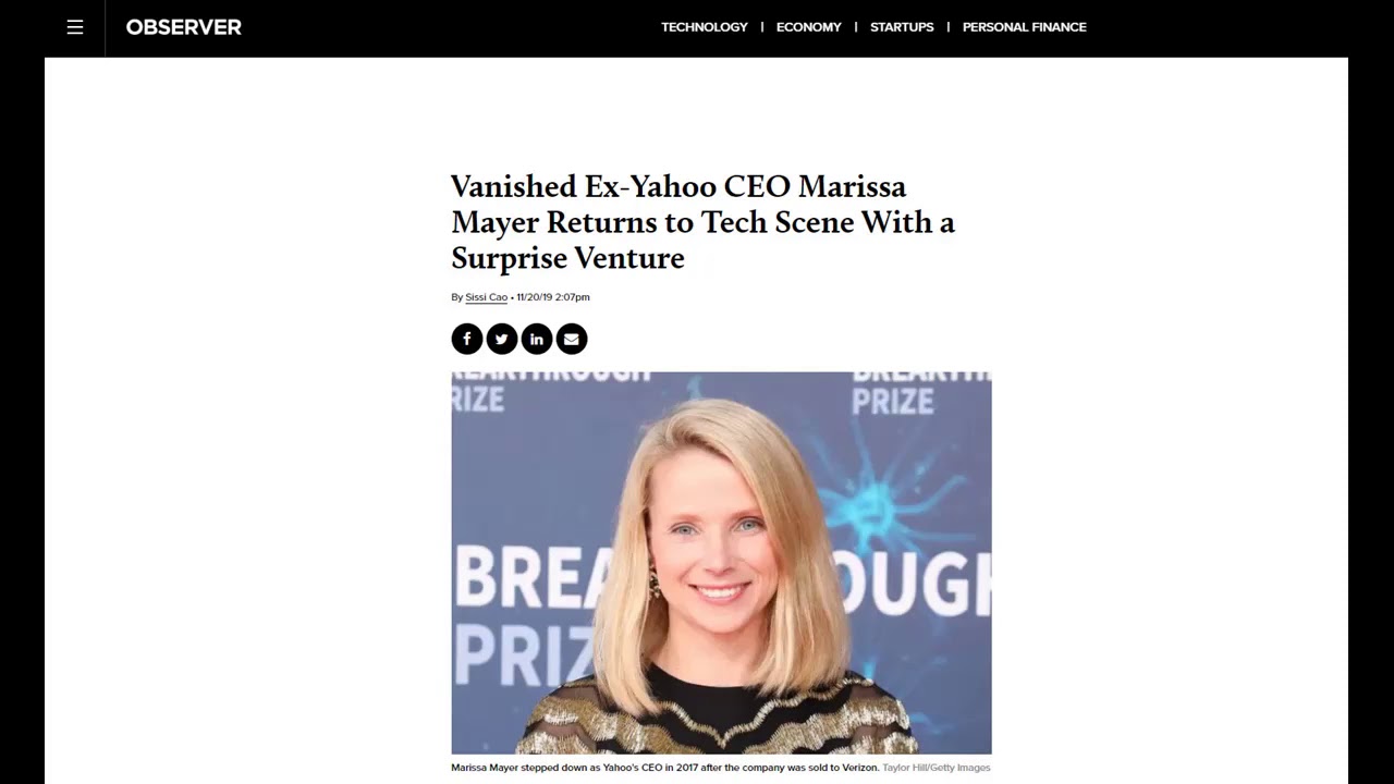 Return of Marissa Mayer