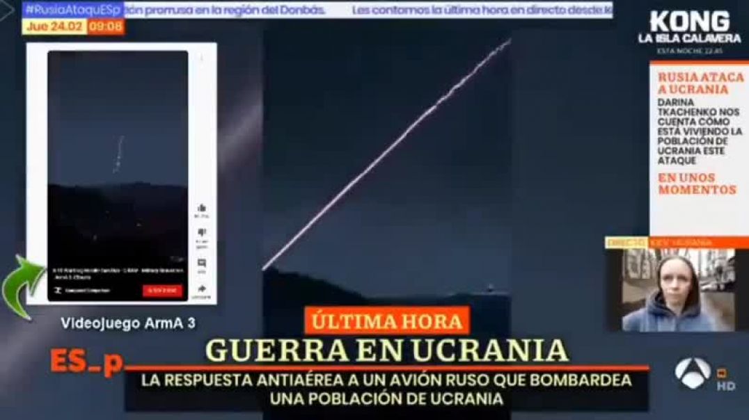 Spanish MSM fakes their report on Ukraine using a video game