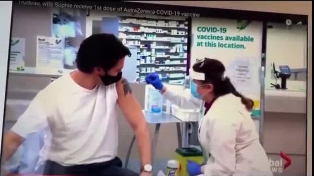 Trudeau fake vax injection??