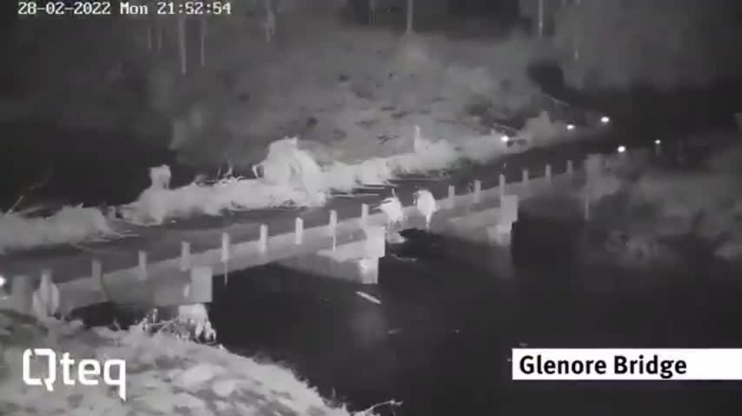 Time-lapse CCTV footage showing recent Australian floods