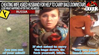 CHEATING WIFE ASKED HUSBAND FOR HELP TO CARRY HER BAGS DOWNSTAIRS... (RUSSIA)