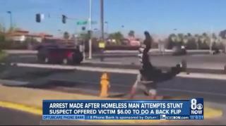 arrested for homeless man dying doing a flip