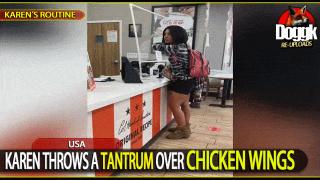 KAREN THROWS A TANTRUM OVER "CHICKEN WINGS".. (USA)