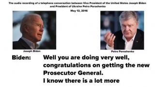 An audio recording of a conversation between Joe Biden and Petro Poroshenko on M_HIGH