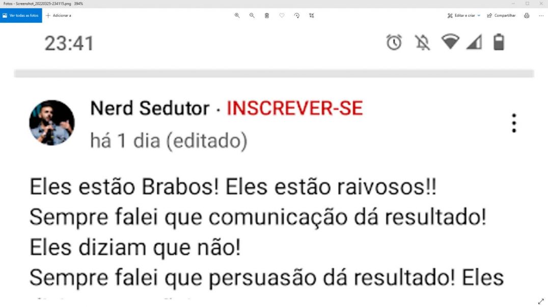 Beta sedutor nos manda uma mensagem.