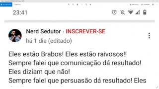 Beta sedutor nos manda uma mensagem.