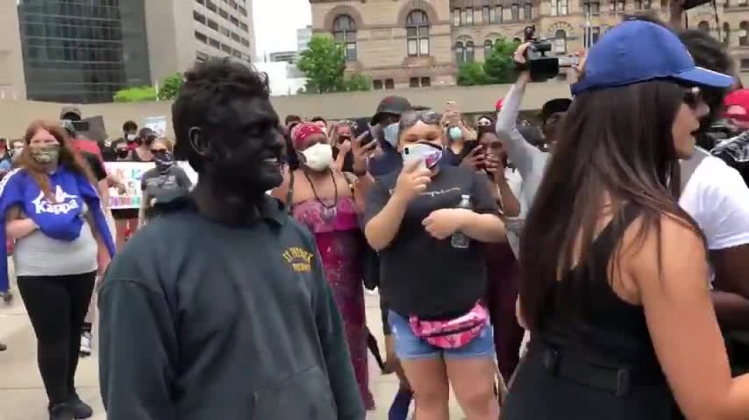 Legend goes to Toronto BLM protest in blackface