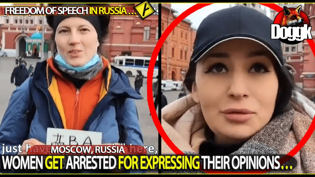 WOMEN GET ARRESTED FOR EXPRESSING THEIR OPINIONS.. (MOSCOW, RUSSIA)