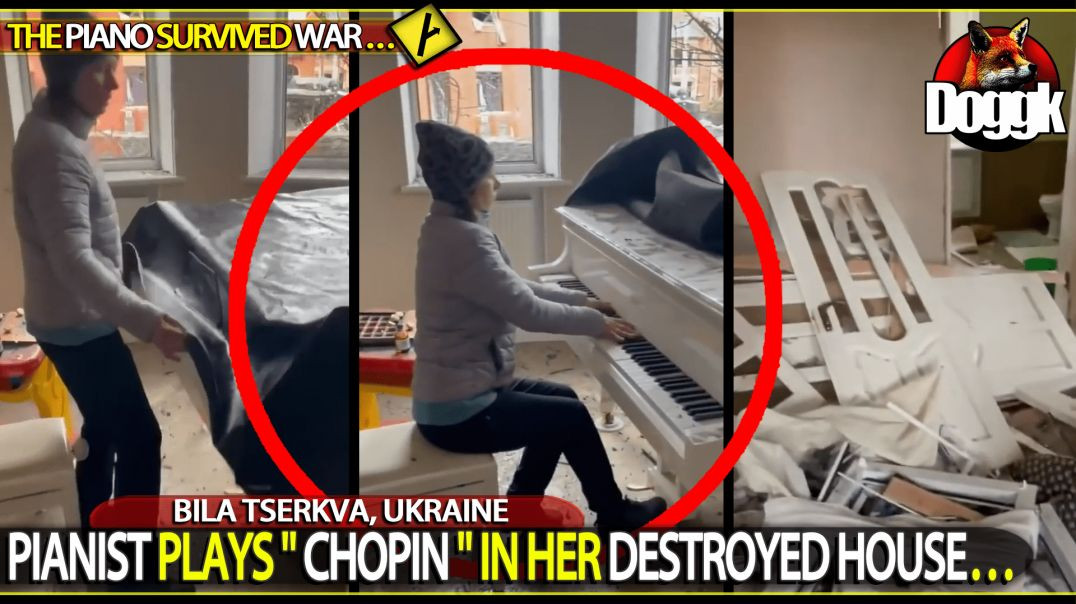 PIANIST PLAYS " CHOPIN " IN HER DESTROYED HOUSE.. >> 2022 << (BILA TSERKVA, UKRAINE)