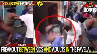 FREAKOUT BETWEEN KIDS AND ADULTS IN THE FAVELA.. (BRAZIL)