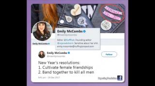 Huffington Post Editor Says "Kill All Men!" Of course