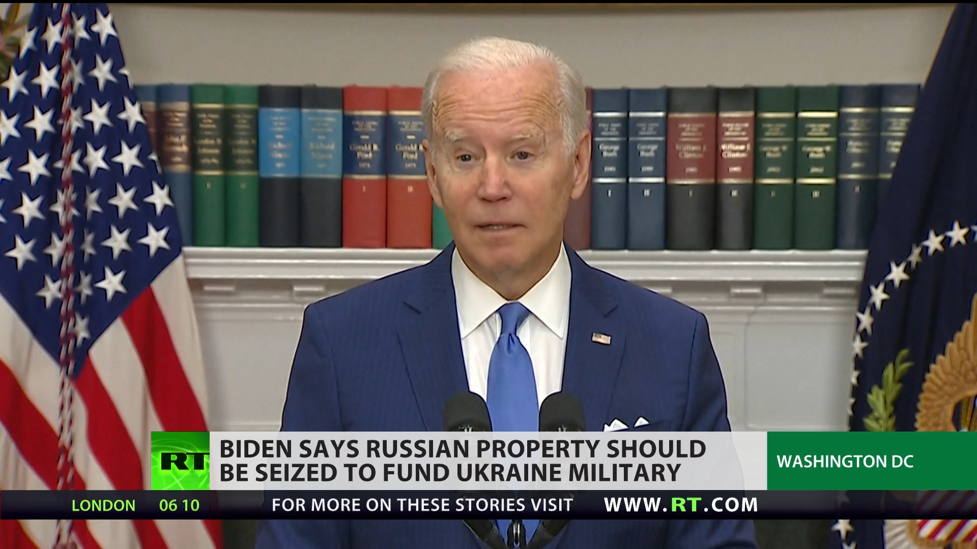 Biden calls for Russian assets to be seized to fund Ukraine