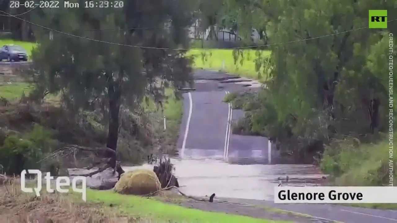 Timelapse of massive Australian floods