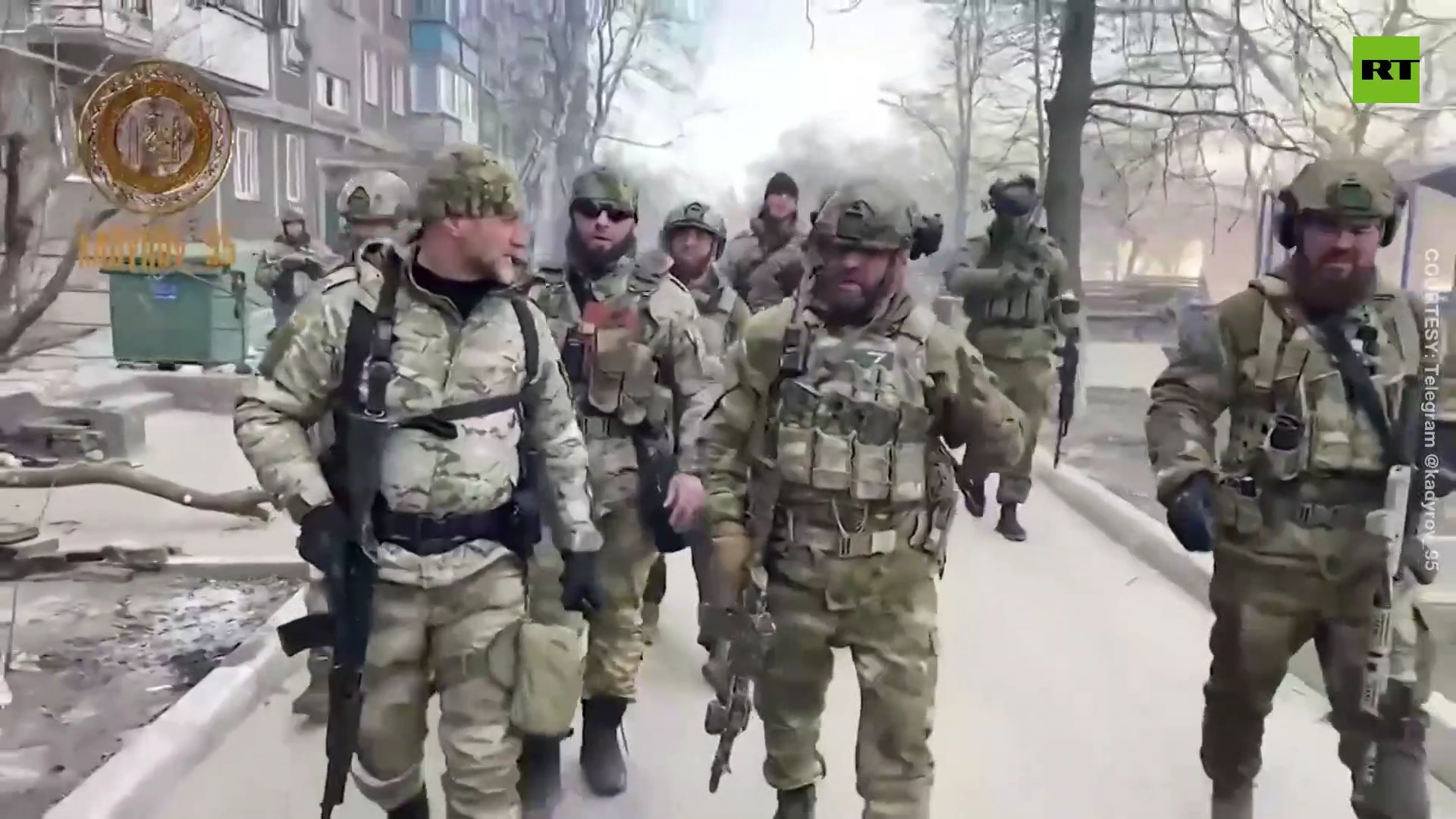 Chechen military personnel take part in Mariupol combat operations