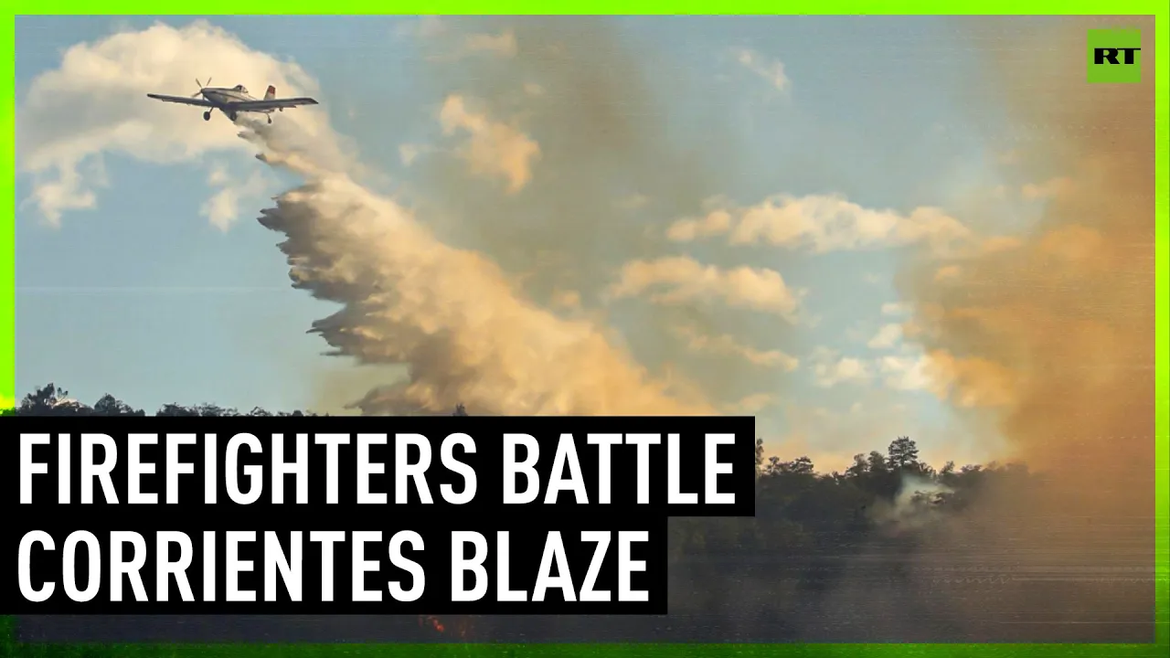 Firefighters Battle Devastating Argentinian Blaze